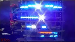 Whelen booth w/ demo vehicle - RETTmobil 2018 expo in Germany - lights, siren, demo vehicle