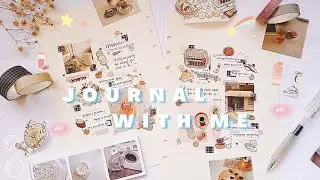 🍹 aesthetic journal with me | neutral theme with cafe vibes