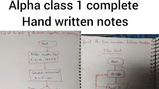 Alpha course class 1 complete hand written notes with practice Questions|| class 1notes Apna college