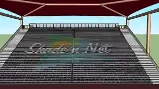 Semicantilever Hip roof 4 posts for Town of Normal Il with bleachers