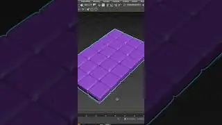Tufted Button Puffy Stool  rectangle3d max modeling  #3dmaxtutorial #3d #design #interiordesign