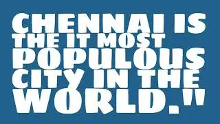 What is the population of Chennai?