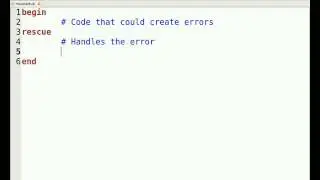 Programming With Ruby Episode 15, Error Handling