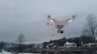 Cavriago city with snow