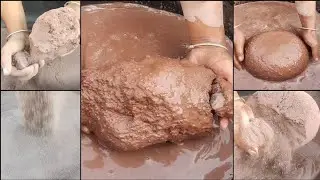 Asmr- Series P1 super duper dusty red sand cement dry water 💦crumbling
