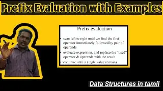 Prefix Evaluation with Examples | Data Structures | Tamil | (Session 2.13)