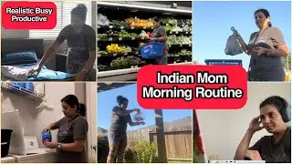 INDIAN AMERICAN MOM WIFE MORNING TO AFTERNOON ROUTINE grocery shopping home cleaning organize decor