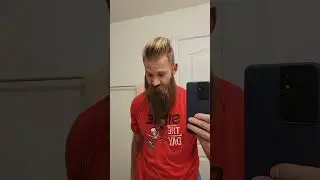 Man bun vs beard bun!