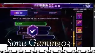 FREE FIRE 4th anniversary day-3 quiz answer