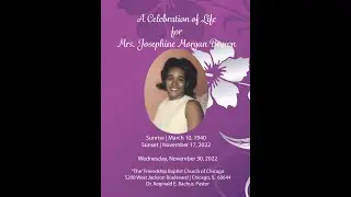 Celebration of Life - Josephine Morgan Brown