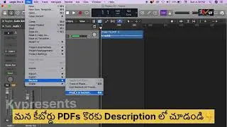How to save logic pro file as an mp3 file explained in Telugu || kvpresents 