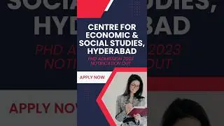 🥳CESS Hyderabad PhD Notification Out #shorts #phdadmissions #latestphdform #phdnotification #cess