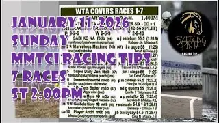 MMTCI LIVE RACING KARERA TIPS OF BATANG PISTA METRO MANILA TURF RACE JANUARY 11, 2026 SUNDAY@2:00PM