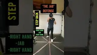 Get away from the jab by using step back and counter punch #boxing #boxingtraining #counterpunch