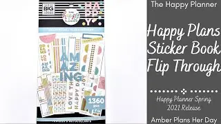 Happy Plans Sticker Book Flip Through | Happy Planner Spring 2021 Release