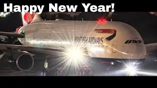 NEW YEAR'S EVE 2022 PLANE SPOTTING SPECIAL! 22 AMAZING LANDING & TAKEOFF!A380,B747..ETC W/ FIREWORKS