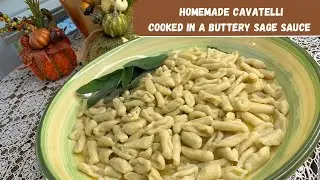 домашние кавателли с соусом из масла и шалфея