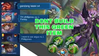 DONT BUILD THIS GREEN ITEM OF ARGUS - MLBB