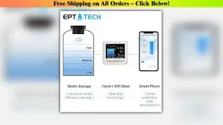 EPTTECH TLC2326LS WL Wifi Tank Level Monitor Tuya Smart Life Water Oil Level Sensor 433MHz LCD