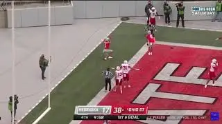 Jaxon Smith-Njigba insane toe-tap touchdown catch vs Nebraska
