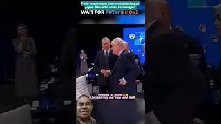 Putin yang Tak Terusik!Lihat reaksi Putin saat Trump sentuh dia!#Putin#Trump#Respect #Leadership