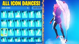 ALL ICON SERIES EMOTES & DANCES IN FORTNITE! (New Skins) #63