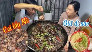 Ốc Len Xào Tỏi - Sả, Ớt ăn rất ngon #108