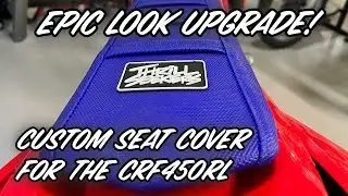 Totally changing the look of the Honda CRF450RL with ONE simple item! Custom seat cover install!