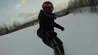 Dusk Snowboarding Hidden Valley HighLands, Huntsville Ontario