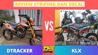 REVIEW STRIPING/DECAL DTRACKER VS KLX !!