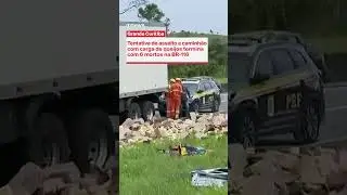 Tentativa de assalto a caminh&atilde;o com carga de queijos termina com 6 mortos na BR-116