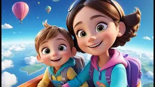 Flying High in My Airplane | Sky Adventure Song for Kids | Zoom Through the Clouds Rhyme