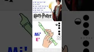 Harry Potter - Recorder Flute Tutorial #recorder #shorts