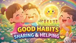 Good Habits Song 🌈 | Sharing & Helping 🤝 | Nursery Rhymes for Kids.