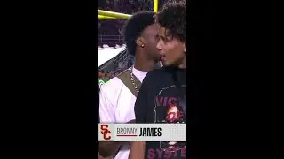 Bronny James & O&rsquo;Shea Jackson Jr. at the USC game 👀