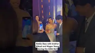 Emilio Daez with brother Mikael and Megan Young during the GMA Ball