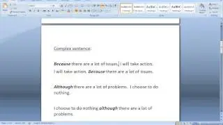 Complex Sentences & Fragments