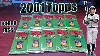 2001 TOPPS BASEBALL CARD PACK BREAK! HUNT FOR ICHIRO RC!!!
