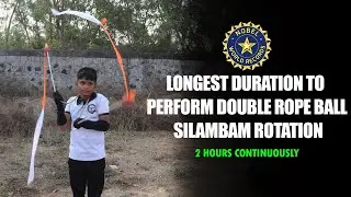 Longest duration to perform DOUBLE ROPE BALL SILAMBAM rotation for 2 hours | NWR 😮