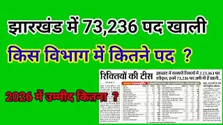 झारखंड विभिन्न विभागों में 73,236 पद खाली | Jssc upcoming exams 2026 | jharkhand jobs 