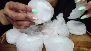 THIN DONUT ICE SANDWICHES | VLOGMAS DAY 21| #iceeating #asmr #asmrice