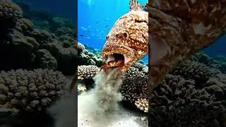 The Ocean&rsquo;s Vacuum Cleaner: Giant Grouper Inhales Prey 🦀💨
