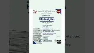 HR Analytics Workshop with certificates in Karachi University in July