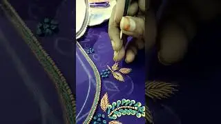 Aari zardhosi work #aari #fashion #blousedesign #embroidery #fashionembroidery #handembroidery