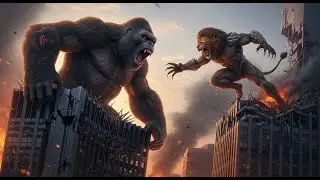 King Kong vs Lion Man: The Epic Clash That Leaves Skull Island and Destroys the City!