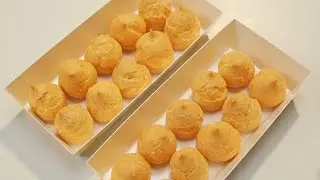 Mini Cream Puffs | Choux Au Craquelin | How To Make Easy Cream Puffs