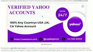 &ldquo;Advanced Yahoo Mail Aged Setup Solutions for Business & Marketing (2025 USA Guide)&rdquo;