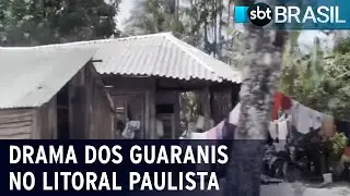 Aldeia indígena vive situação crítica após chuvas no litoral paulista | SBT Brasil (23/02/23)