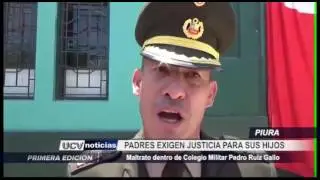 Piura: Maltrato dentro de colegio militar Pedro Ruiz Gallo