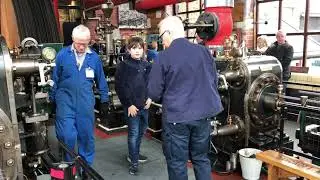 I start the Roberts Cross Compound Steam Engine at Bancroft Mill Engine House
